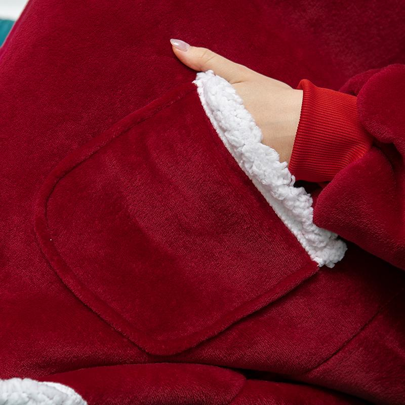 Snugglify - Christmas Warm Red Hoodie Blanket