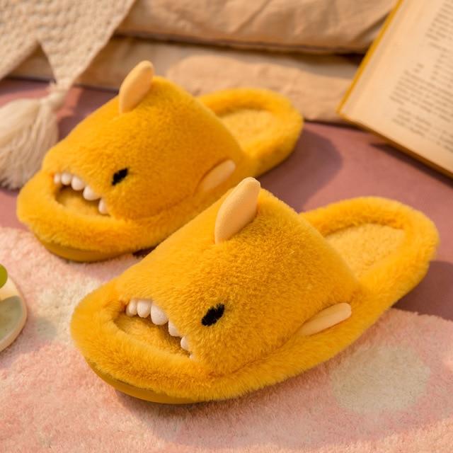 Snugglify - Crazy Fluffy Shark Open-toe Slippers