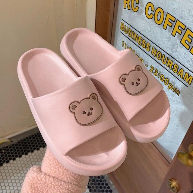 Snugglify - Cuddly Bear Open-toe Slippers