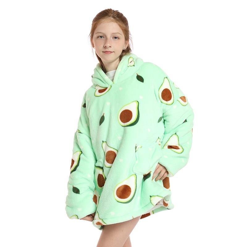 Snugglify - Cute Avocado Hoodie Blanket