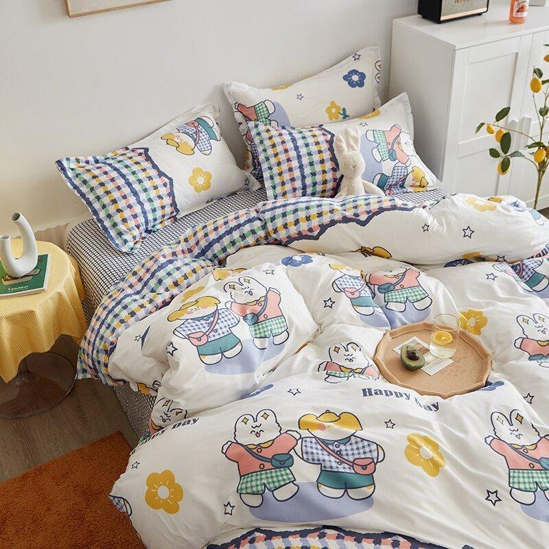 Snugglify - Cute Bunny "Happy Days" Bedding Set