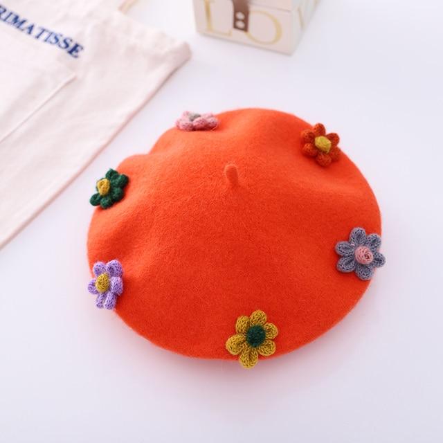 Snugglify - Cute Flowers Beret Hat