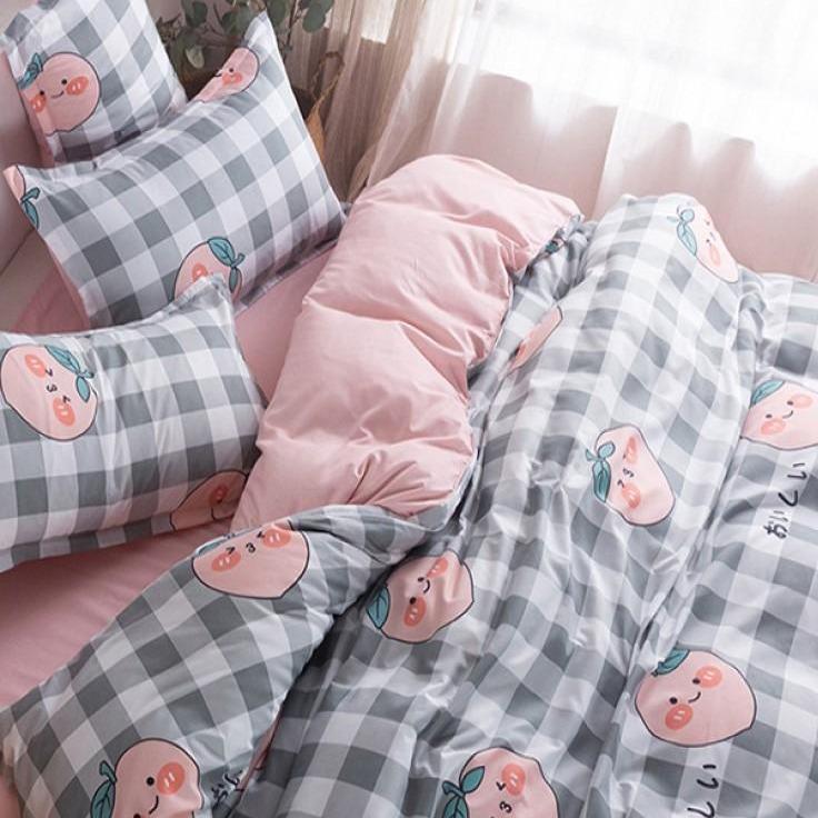 Snugglify - Cute Peach Patchwork Bedding Set