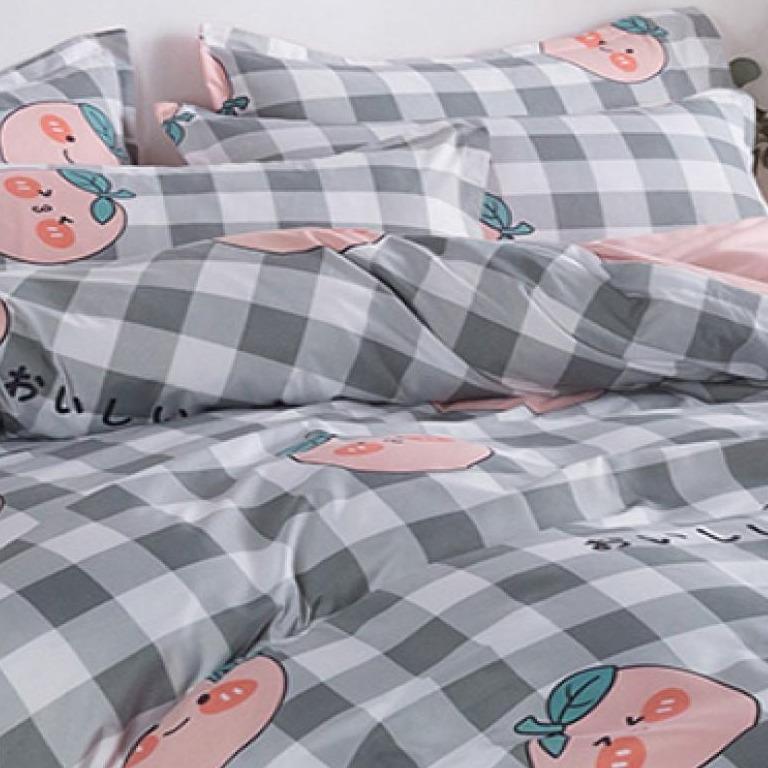 Snugglify - Cute Peach Patchwork Bedding Set