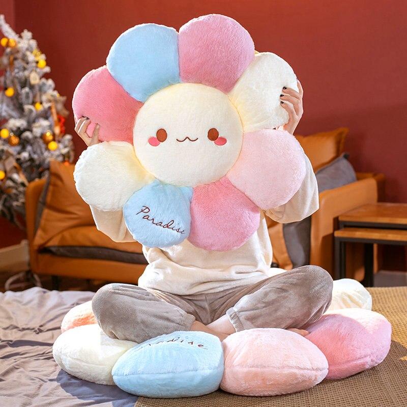 Snugglify - Cute Rainbow Flower Cushion