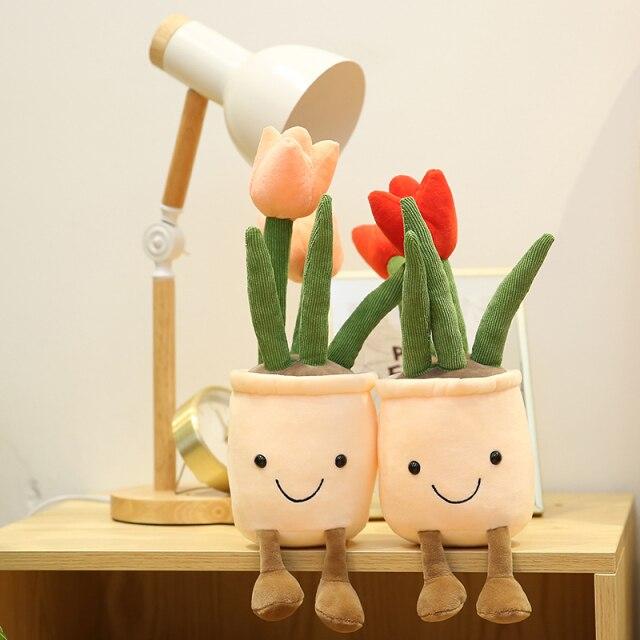 Snugglify - Cute Tulip Flower Pot Plushie