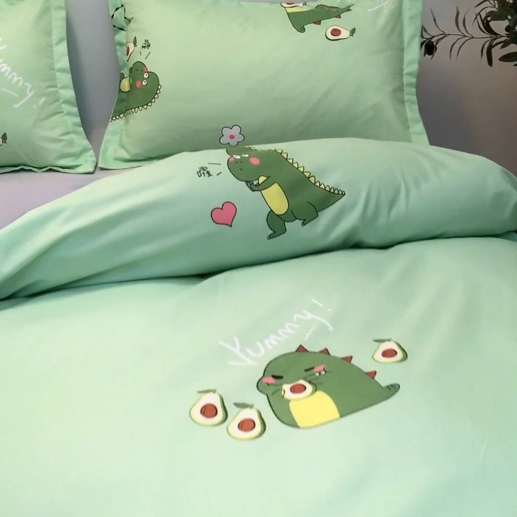 Snugglify - Dino Eating Yummy Avocados Bedding Set