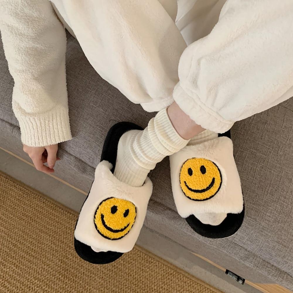 Snugglify - Fluffy Smile Open-toe Slippers
