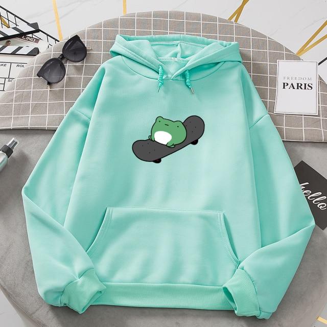 Snugglify - Frog On A Skateboard Oversized Hoodie