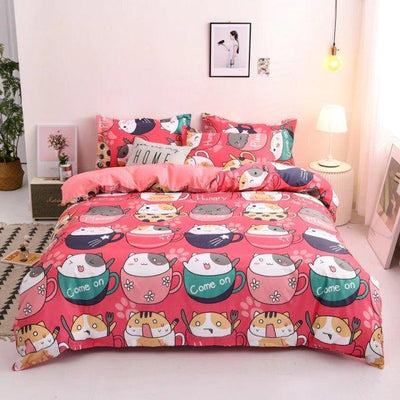 Snugglify - Funny Cats In Cute Cups Bedding Set