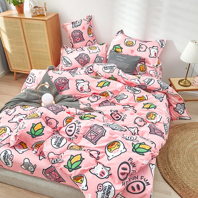 Snugglify - Funny Pig Pink Bedding Set