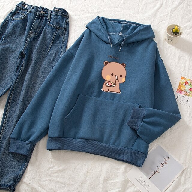 Snugglify - Gluttonous Bear Cub Cotton Oversized Hoodie