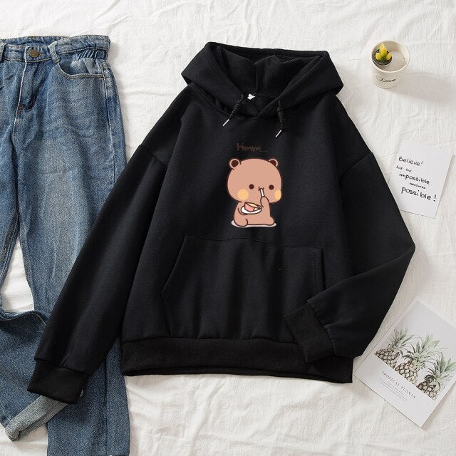 Snugglify - Gluttonous Bear Cub Cotton Oversized Hoodie