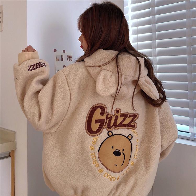 Snugglify - Grizzly Bear Zip-Up Oversized Hoodie