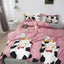 Snugglify - Joyful Cow Pink & Grey Bedding Set