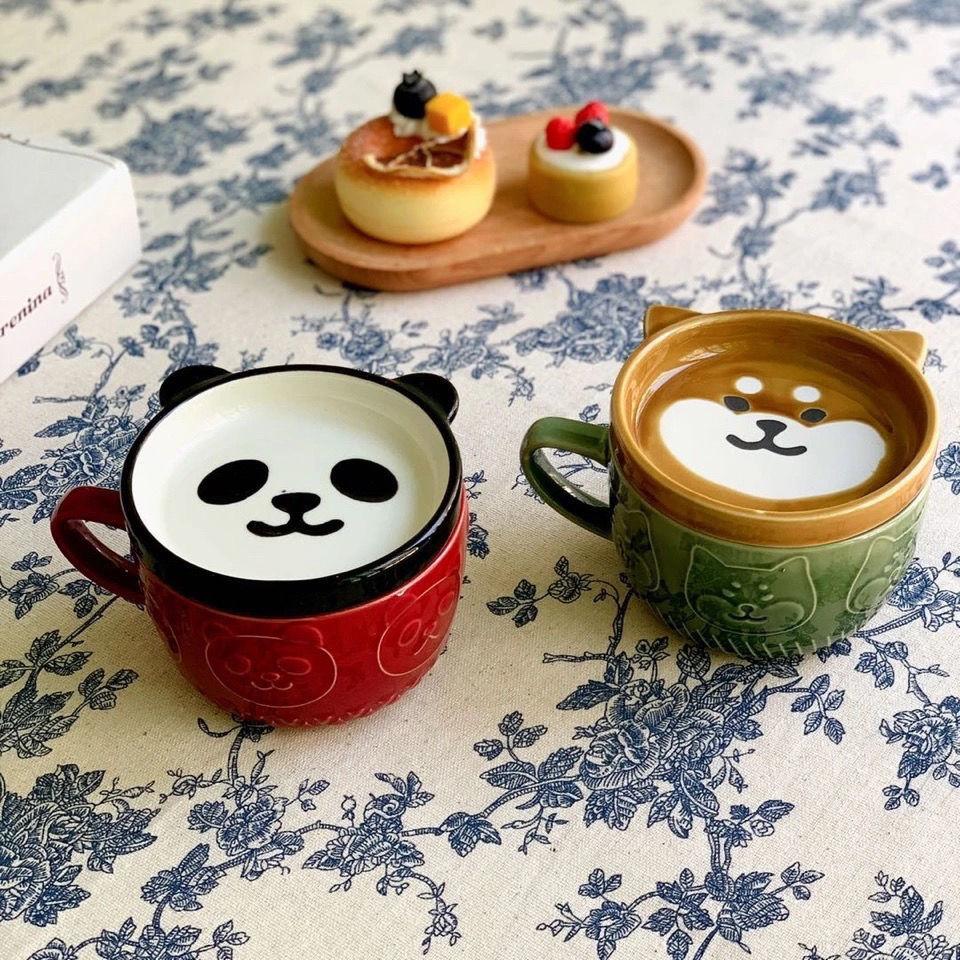 Snugglify - Kawaii Shiba & Panda Mugs with Coaster