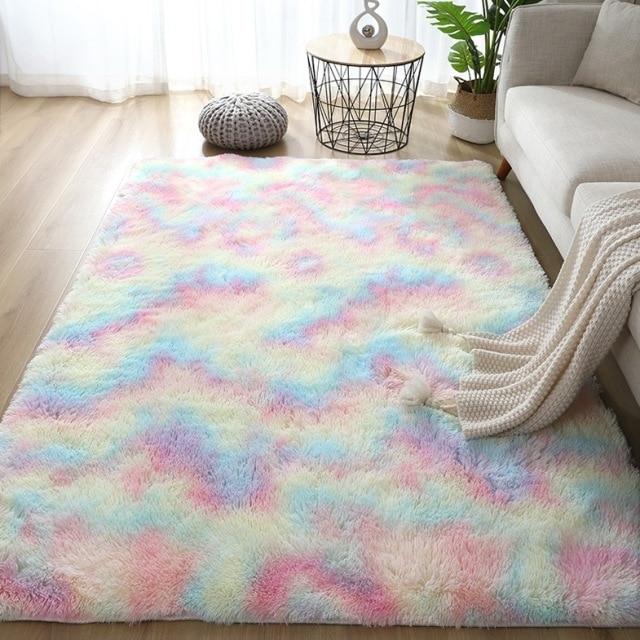 Snugglify - Kawaii Soft Faux Fur Multicolor Rugs