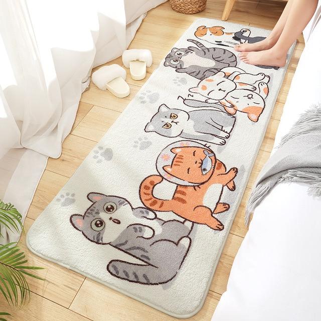 Snugglify - Long Fluffy Kawaii Kittens Bedroom Rugs