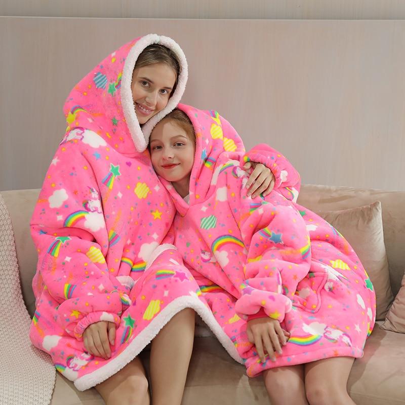 Snugglify - Lovely Pink Unicorn Hoodie Blanket