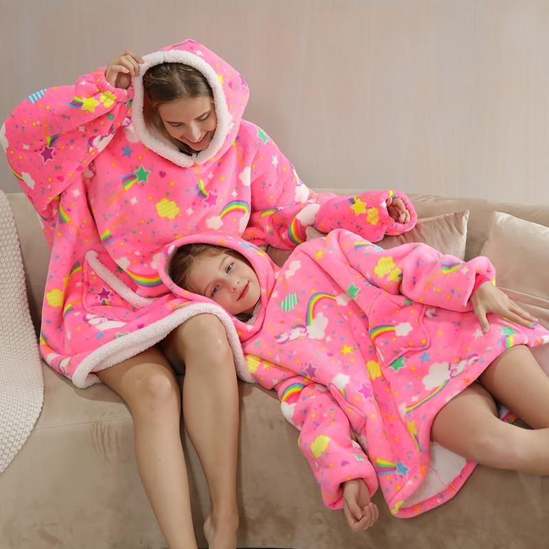 Snugglify - Lovely Pink Unicorn Hoodie Blanket