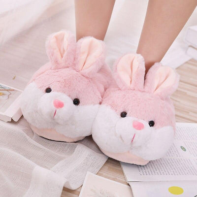 Snugglify - Pink Bunny Heeled Slippers