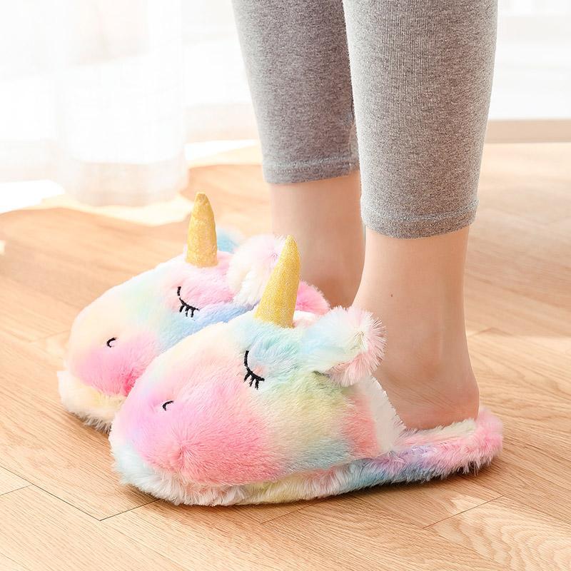 Snugglify - Rainbow Sleepy Unicorn Slippers