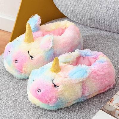 Snugglify - Rainbow Sleepy Unicorn Slippers