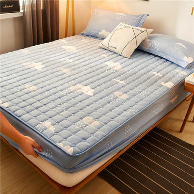 Snugglify - Raining Clouds Quilted Fitted Bed Sheet