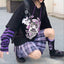 Snugglify - 'Trick Or Treat' Kawaii Goth Half-Sleeved Hoodie