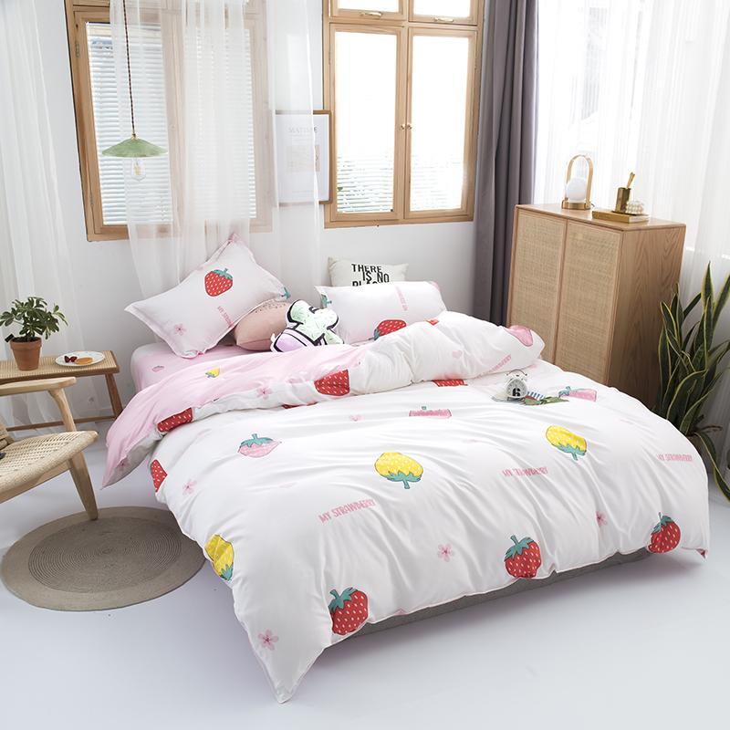 Snugglify - White & Pink Strawberry Bedding Set